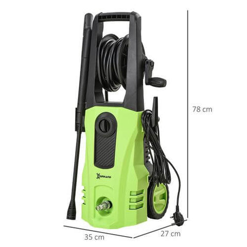 DURHAND Portable Power Washer 1800W, 150 Bar, 510 L/h for Garden, Car, Furniture