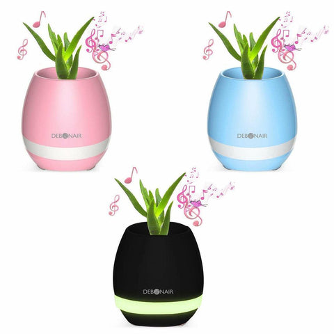 Debonair Music Flower Pot Bluetooth Speaker for Bedroom, Office & Living Room[Blue]